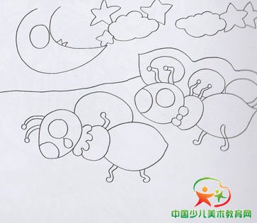 线描---蚂蚁的夜班