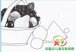 线描水果静物