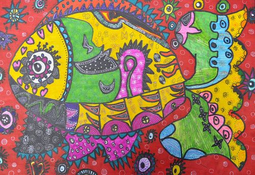 少儿书画作品-鱼/儿童书画作品鱼欣赏_中国少儿美术网
