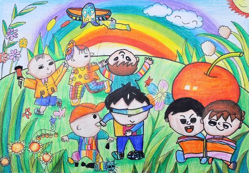 《快乐的一天/少儿绘画作品/儿童画/网络美术馆_中国少儿美术教育网