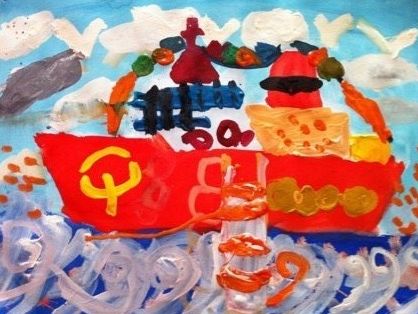 少儿书画作品-轮船/儿童书画作品轮船欣赏_中国少儿美术网
