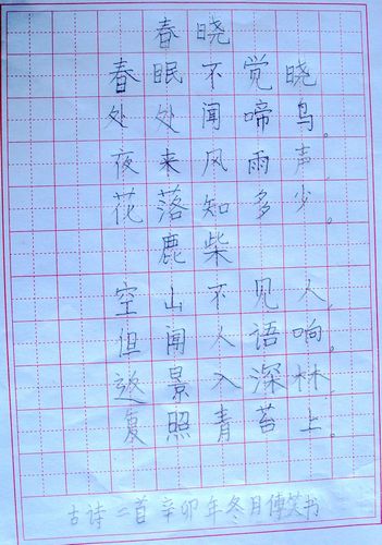 古诗 春晓>