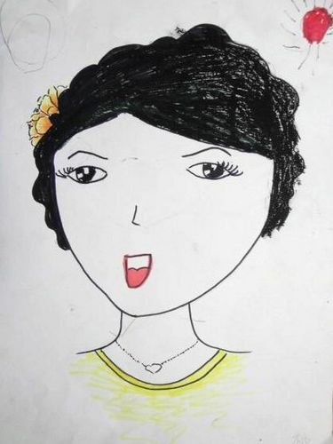 漂亮妈妈/少儿绘画作品/儿童画/网络美术馆_中国少儿美术教育网