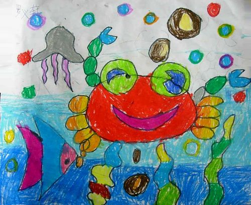 少儿书画作品-小螃蟹/儿童书画作品小螃蟹欣赏_中国少儿美术网