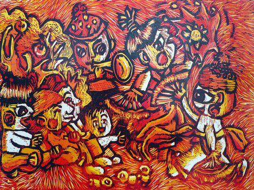 《东北二人转/少儿绘画作品/儿童画/网络美术馆_中国少儿美术教育网