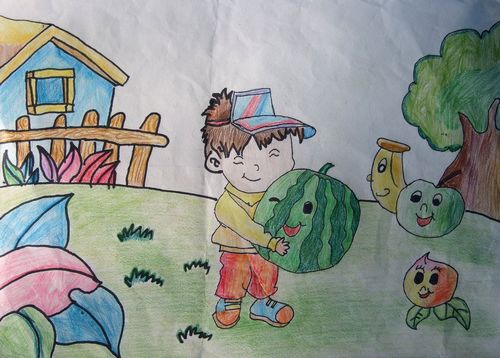 水果大丰收/少儿绘画作品/儿童画/网络美术馆_中国少儿美术教育网