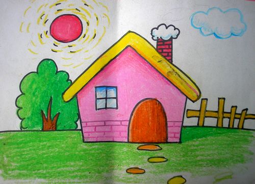房子风景画