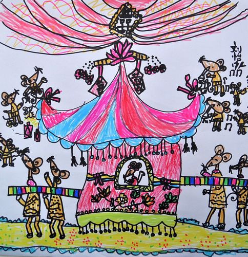 老鼠嫁女/少儿绘画作品/儿童画/网络美术馆_中国少儿
