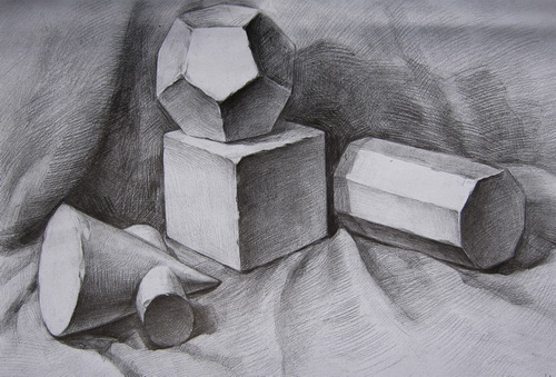 《复杂组合体》/少儿绘画作品/儿童画/网络美术馆_中国少儿美术教育网
