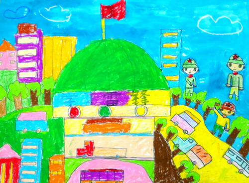争当雷锋小榜样/少儿绘画作品/儿童画/网络美术馆