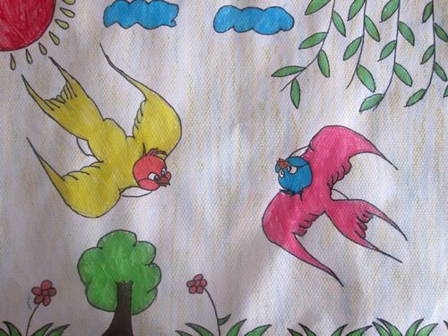 春天来了/少儿绘画作品/儿童画/网络美术馆_中国少儿美术教育网