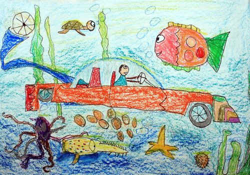 《海底两万里》/少儿绘画作品/儿童画/网络美术馆