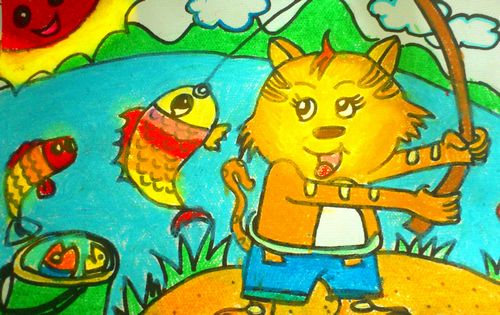 小猫钓鱼