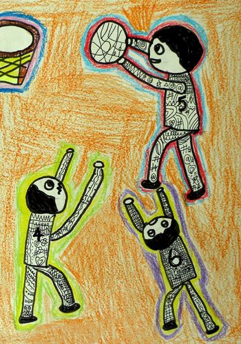 少儿书画作品《我们爱运动/儿童书画作品《我们爱运动》欣赏_中国