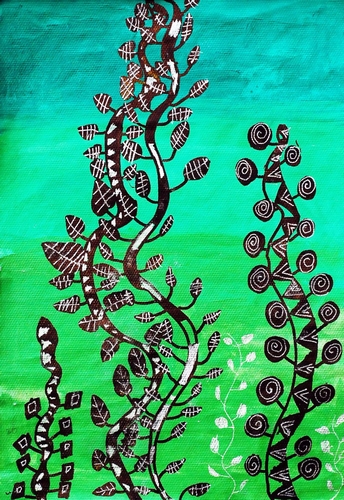 发芽的种子/少儿绘画作品/儿童画/网络美术馆_中国