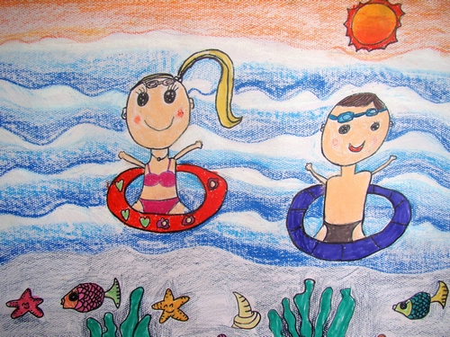 《夏天》/少儿绘画作品/儿童画/网络美术馆_中国少儿