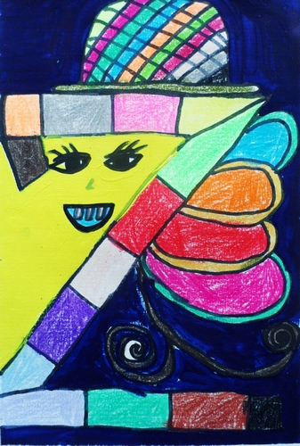 字母变变/少儿绘画作品/儿童画/网络美术馆_中国少儿