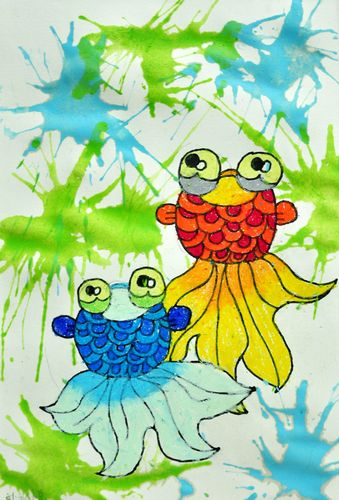 金鱼/少儿绘画作品/儿童画/网络美术馆_中国少儿美术教育网