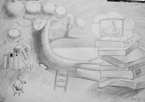 联想素描/少儿绘画作品/儿童画/网络美术馆_中国少儿美术教育网