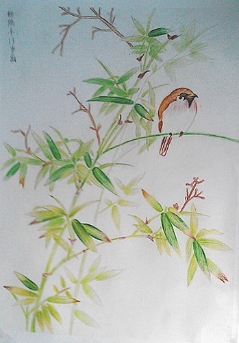 少儿书画作品-竹林图/儿童书画作品竹林图欣赏_中国少儿美术教育网