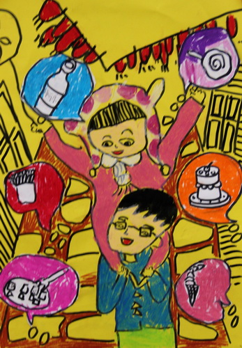 童年的回忆/少儿绘画作品/儿童画/网络美术馆_中国