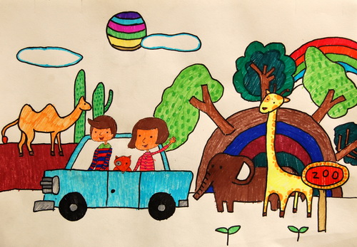 幼儿园动物画画作品