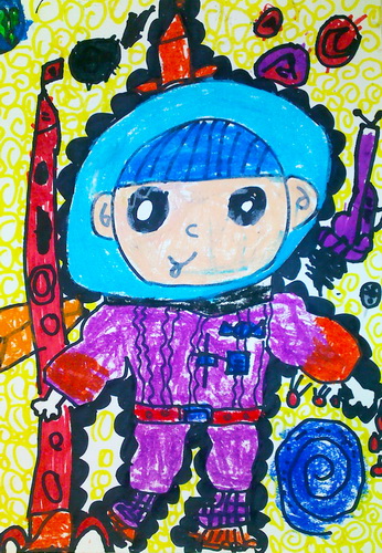 《未来的我》/少儿绘画作品/儿童画/网络美术馆_中国
