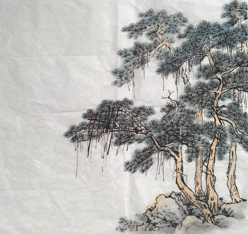 松树/少儿绘画作品/儿童画/网络美术馆_中国少儿美术教育网