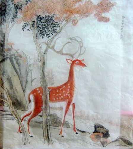 梅花鹿/少儿绘画作品/儿童画/网络美术馆_中国少儿