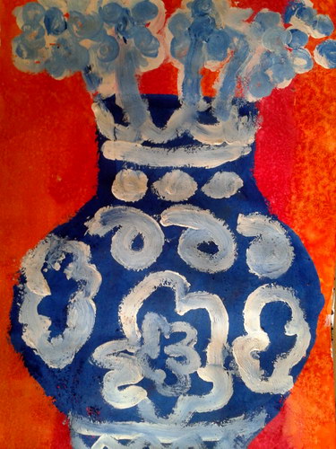 《青花瓷》/少儿绘画作品/儿童画/网络美术馆_中国少儿美术教育网