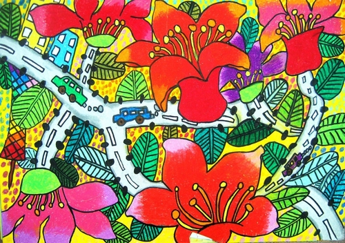 美丽花城·魅力广州/少儿绘画作品/儿童画/网络美术馆_中国少儿美术