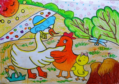 好朋友/少儿绘画作品/儿童画/网络美术馆_中国少儿美术教育网