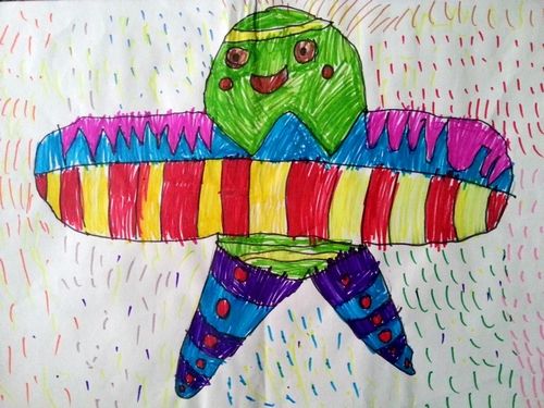 风筝/少儿绘画作品/儿童画/网络美术馆_中国少儿美术