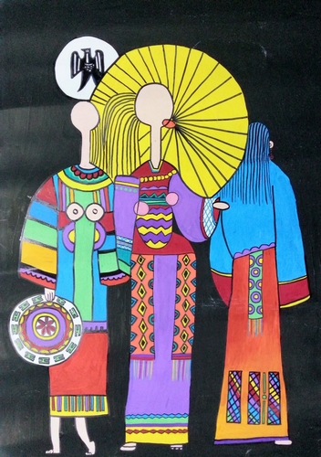 民族风采/少儿绘画作品/儿童画