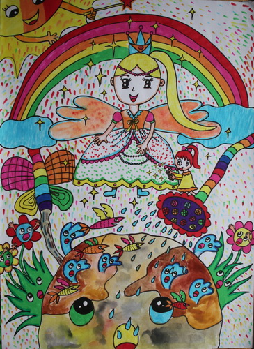 假如我是魔法师/少儿绘画作品/儿童画/网络美术馆