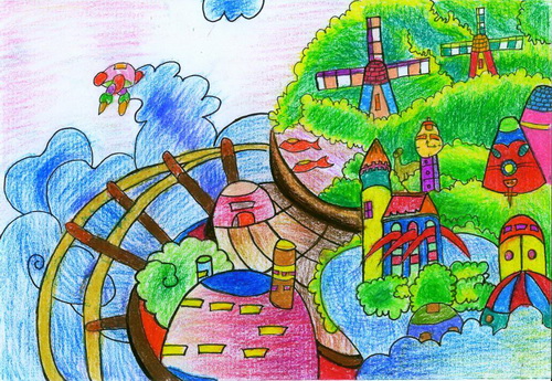 畅想未来/少儿绘画作品/儿童画/网络美术馆_中国少儿美术教育网