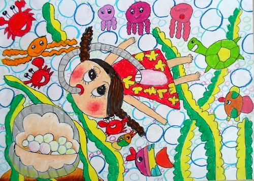   畅游海底世界>>/少儿绘画作品/儿童画/网络美术馆