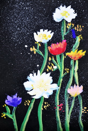 花海/少儿绘画作品/儿童画/网络美术馆_中国少儿美术