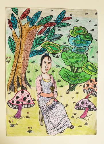 我的美术老师/少儿绘画作品/儿童画/网络美术馆_中国