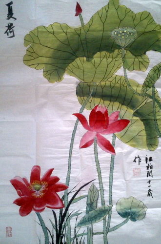 夏荷/少儿绘画作品/儿童画/网络美术馆_中国少儿美术教育网