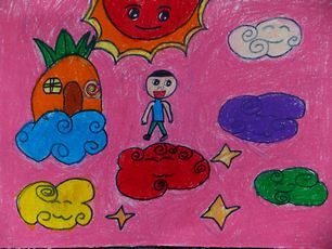 漂亮的天空/少儿绘画作品/儿童画/网络美术馆_中国少儿美术教育网