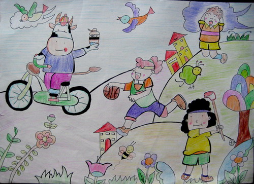 低碳生活/少儿绘画作品/儿童画/网络美术馆_中国少儿