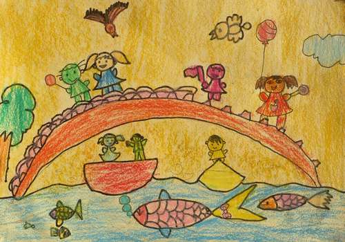 儿童油画棒画  奖项  银奖  指导老师  姜苏  学校  美府书画教育