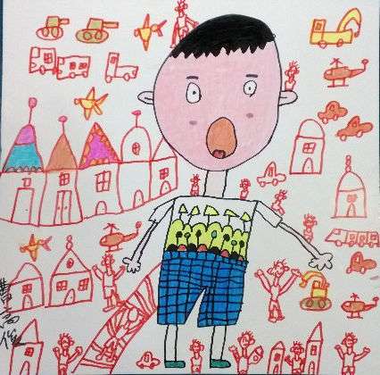 小人国/少儿绘画作品/儿童画/网络美术馆_中国少儿