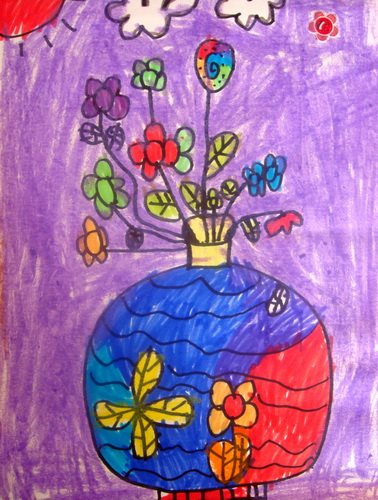 《花瓶/少儿绘画作品/儿童画/网络美术馆_中国少儿美术教育网