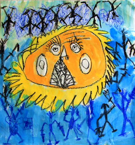 少儿书画作品-太阳神/儿童书画作品太阳神欣赏_中国少儿美术教育网