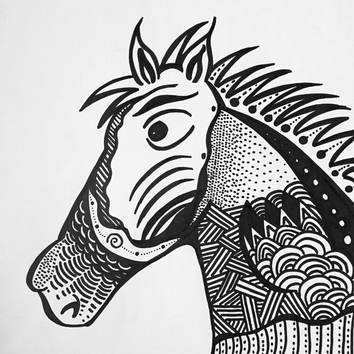 少儿书画作品-马/儿童书画作品马欣赏_中国少儿美术教育网