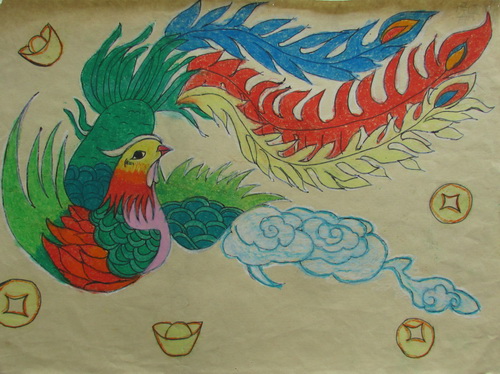 少儿书画作品-凤凰/儿童书画作品凤凰欣赏_中国少儿美术教育网