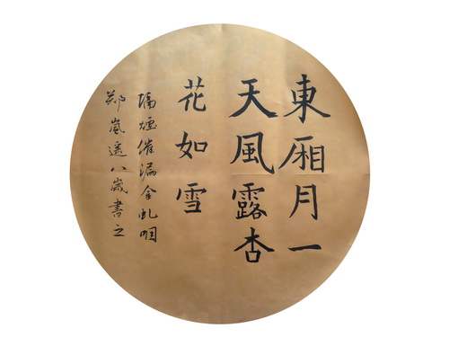 作品名称:书法作者姓名 郑岚遥作者年龄:8岁作品类别 书法奖