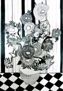 《线描向日葵》